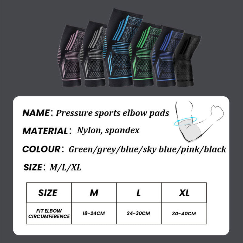 Sports elbow knitted protection with four-way elastic stretch