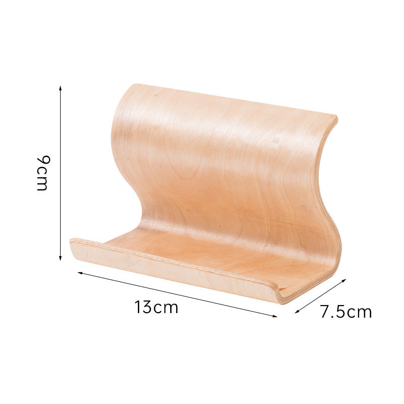 Simple Desktop Mobile Phone Stand Portable Wooden Lazy Bracket Holder