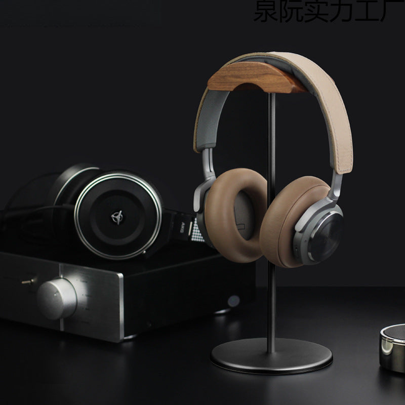 Headphone Stand Holder AirPods Max Headphone Rack Aluminium Hook Solid Wood Headphone Organiser