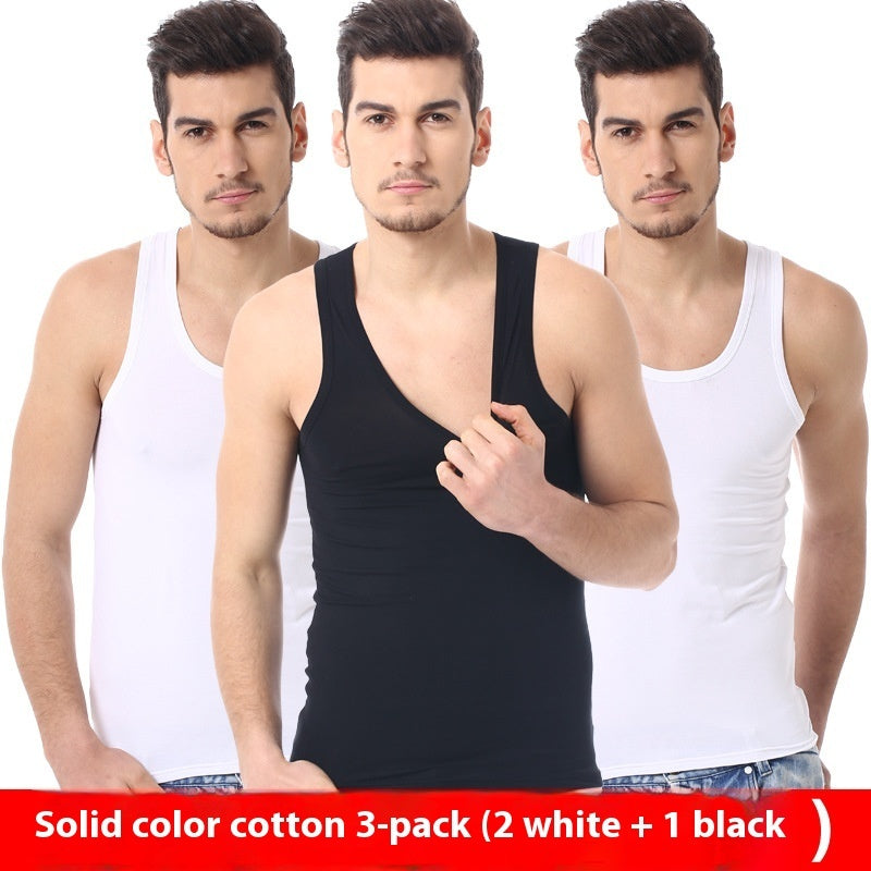 3 Pack Men's Solid Colour Vest