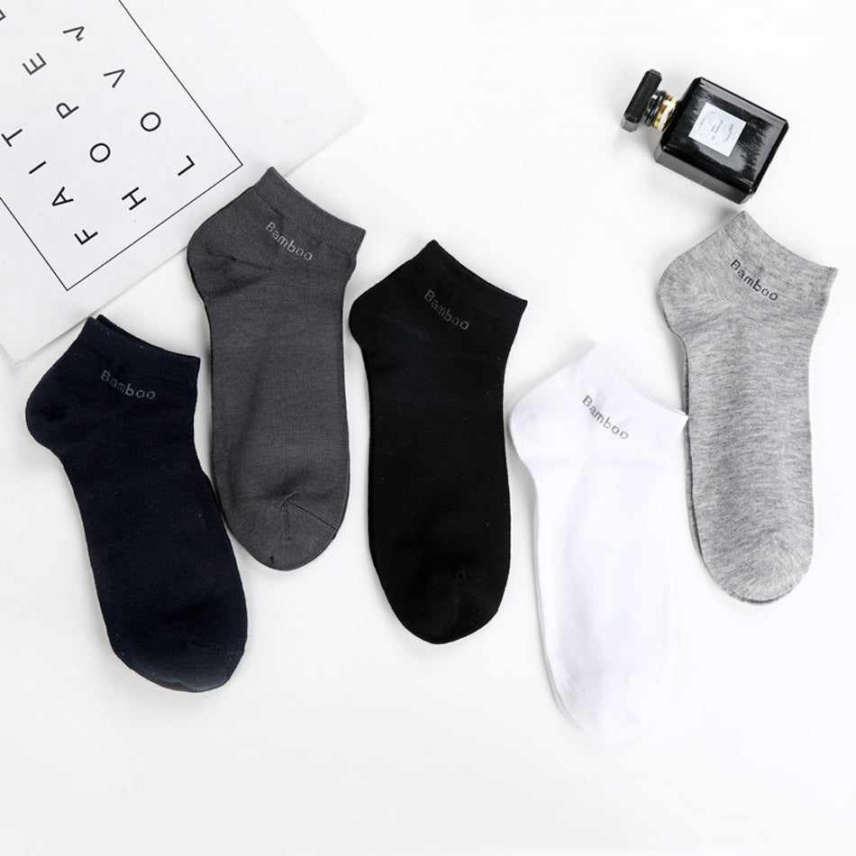 Men's Breathable Bamboo Fiber Trainer Short Socks