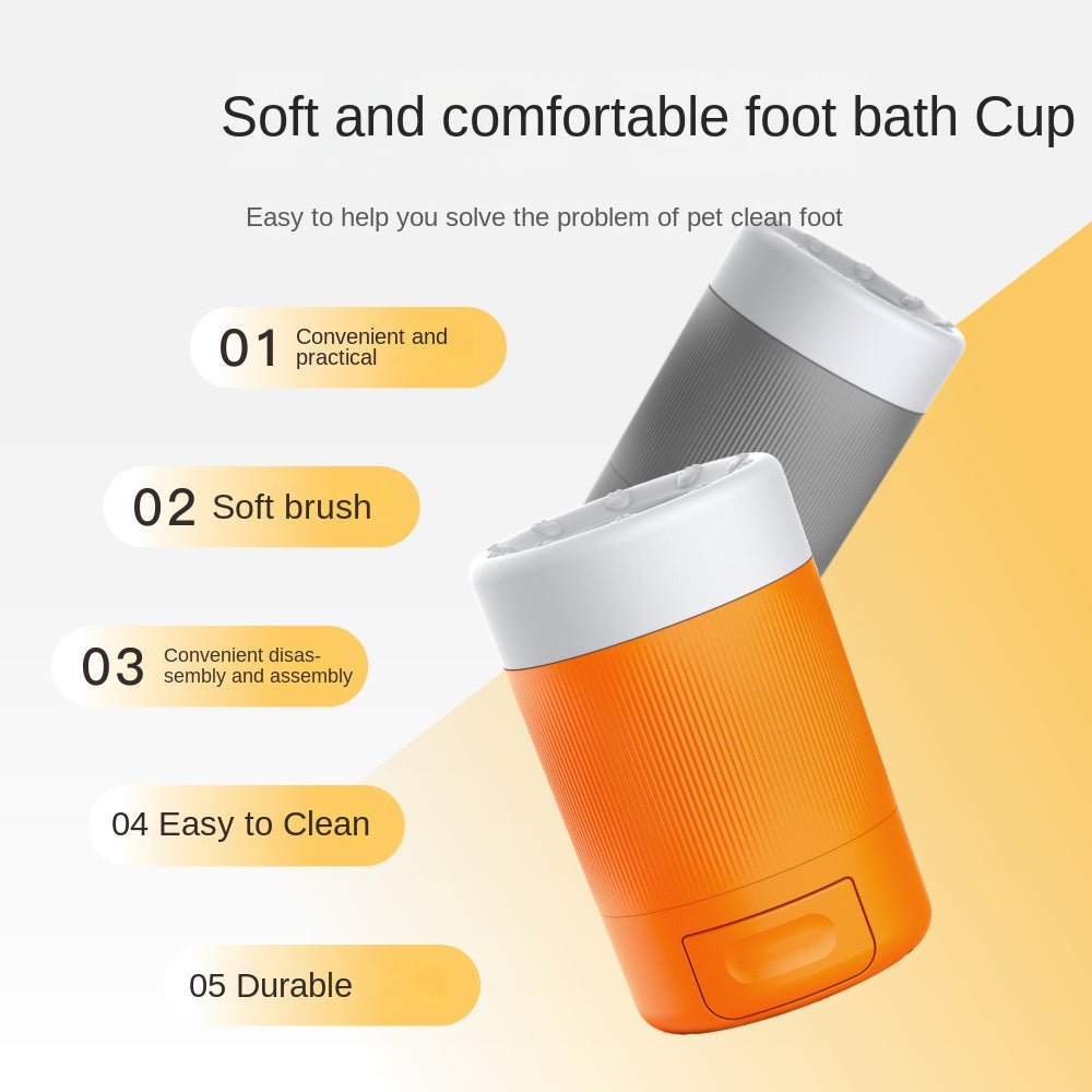 Pet Foot Washing Cup Paw Cleaning Tool With Towel