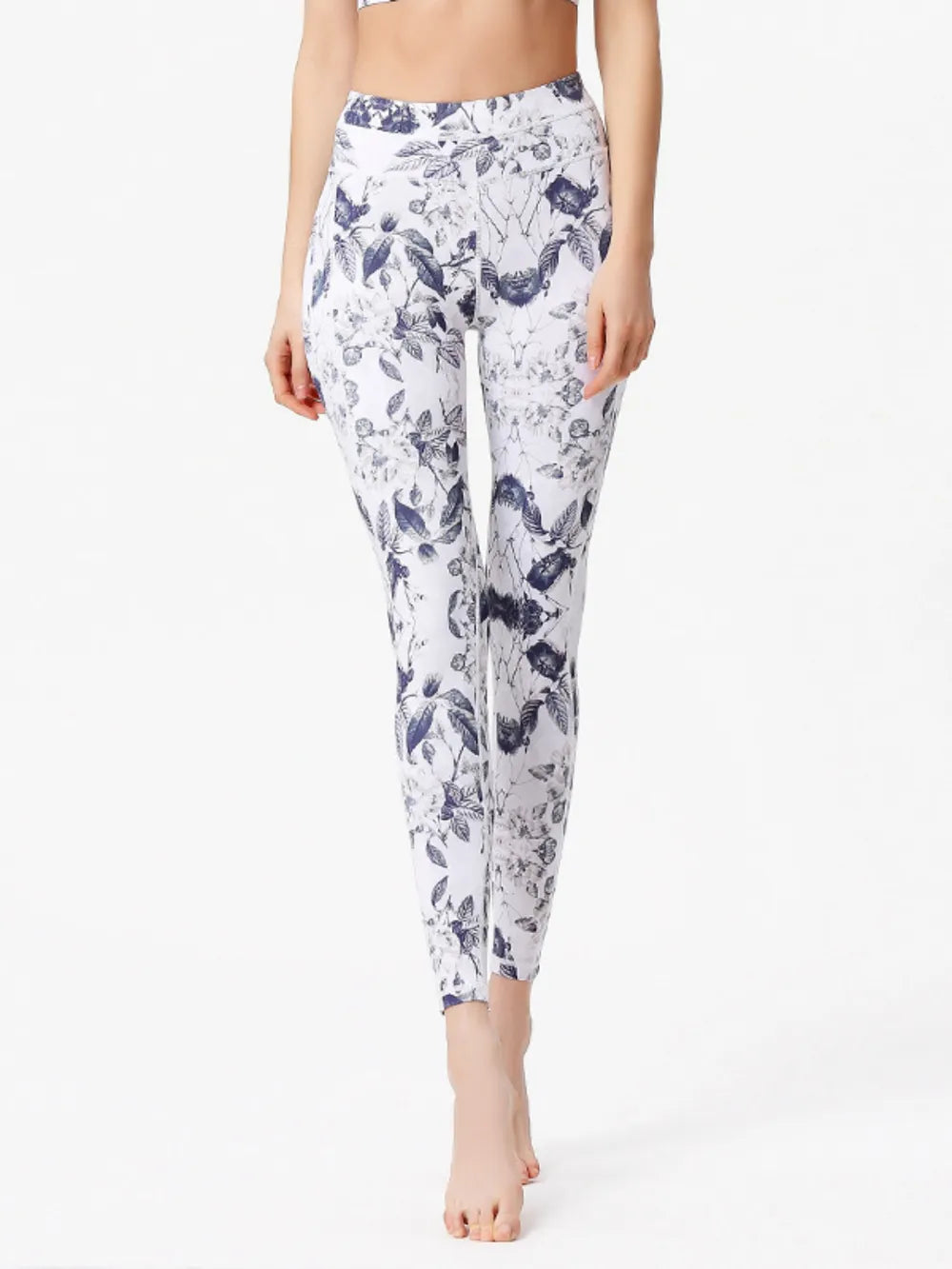 Printed Active High-Rise Waist Leggings