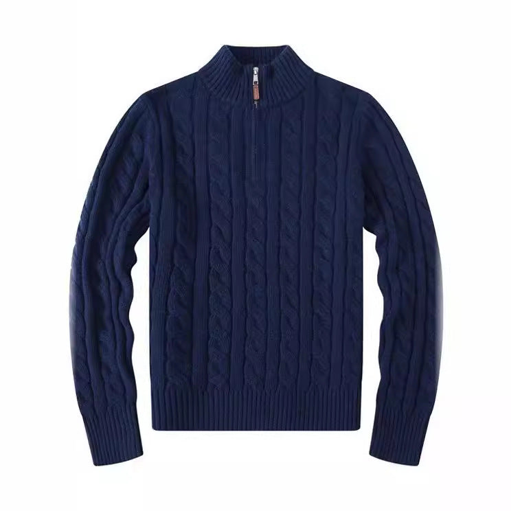 Cable-knit 1/4 Zip Jumper