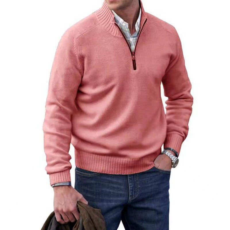 Men's 1/4 Zip Classic Collar Sweater