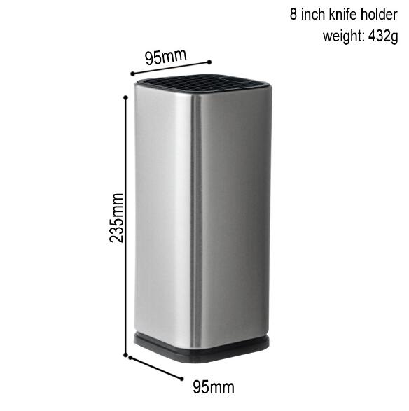 Stainless Steel Knife Stand Large Capacity Storage Holder 8 Inch Multifunction Knives Block For Kitchen Knife