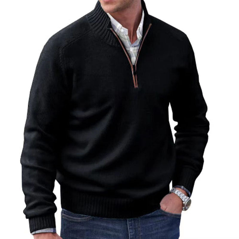 Men's 1/4 Zip Classic Collar Sweater