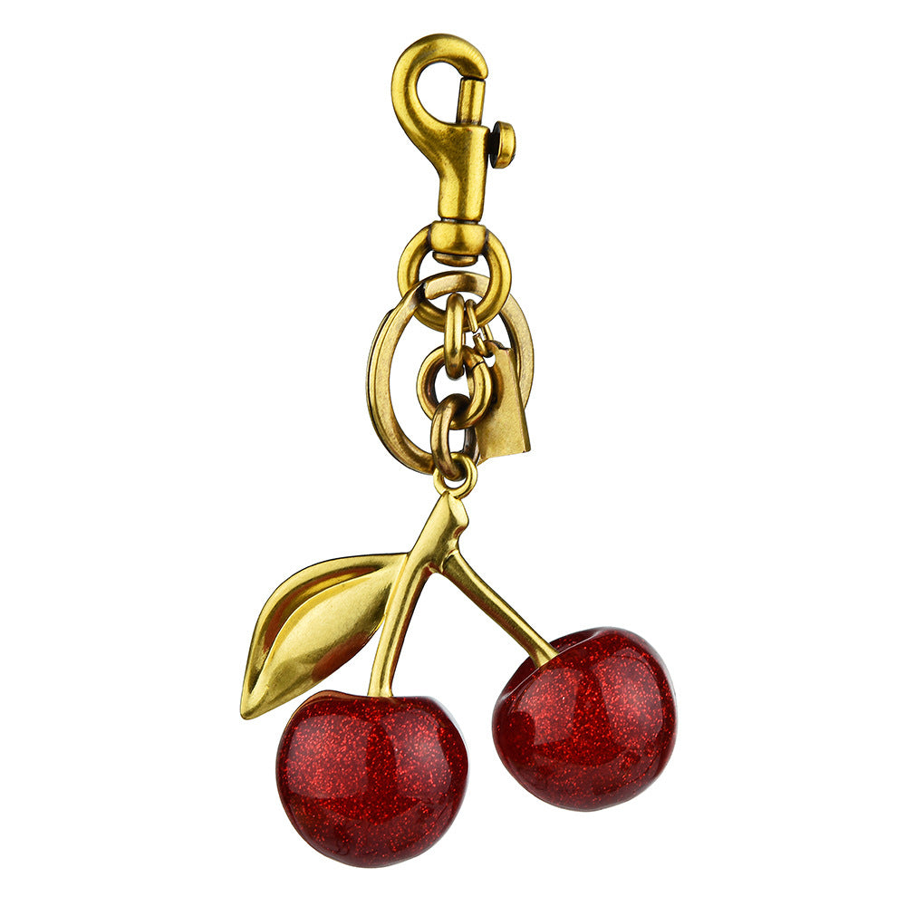 Cherry keychain bag pendant