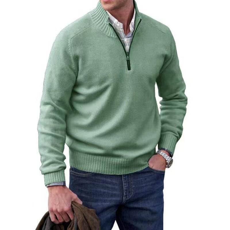Men's 1/4 Zip Classic Collar Sweater