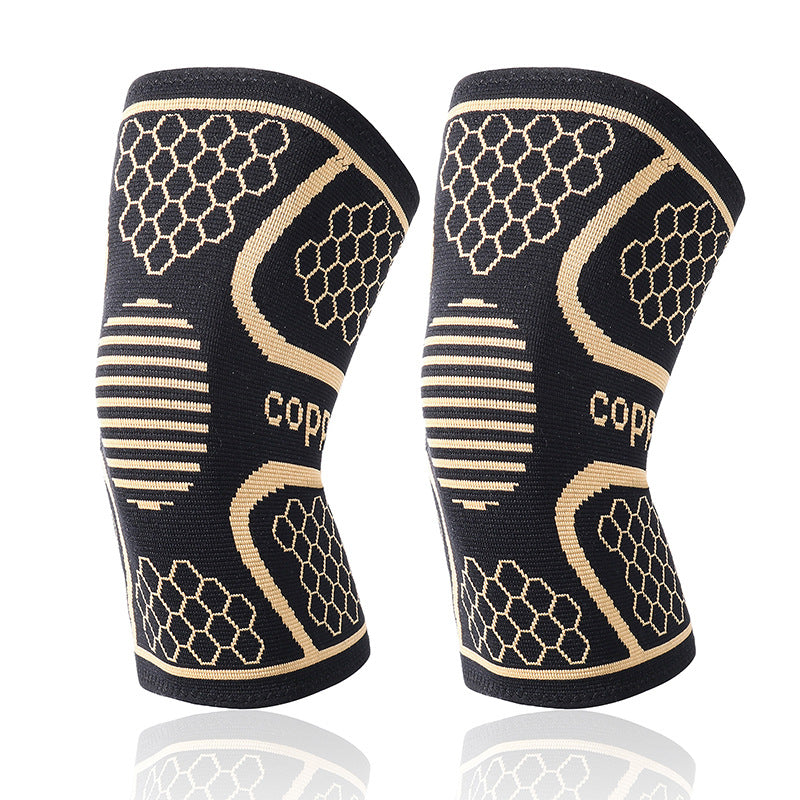 Moisture-wicking Sport Knee Pads with Deodorising Copper Ion Pads