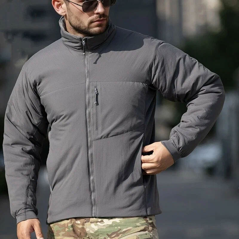 Lightweight Water-Resistant Padded Hooded Tech Jacket for Outdoors, Hiking & Daily Wear