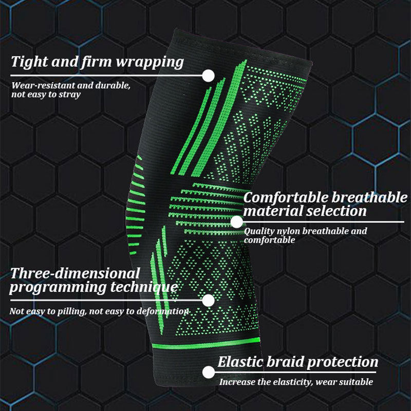 Sports elbow knitted protection with four-way elastic stretch