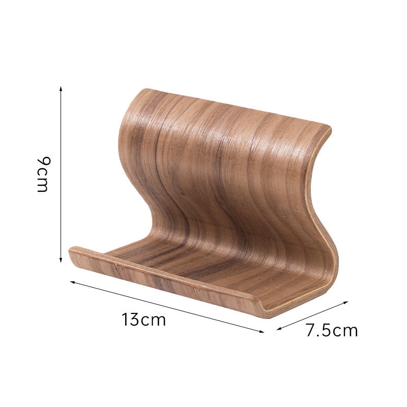 Simple Desktop Mobile Phone Stand Portable Wooden Lazy Bracket Holder