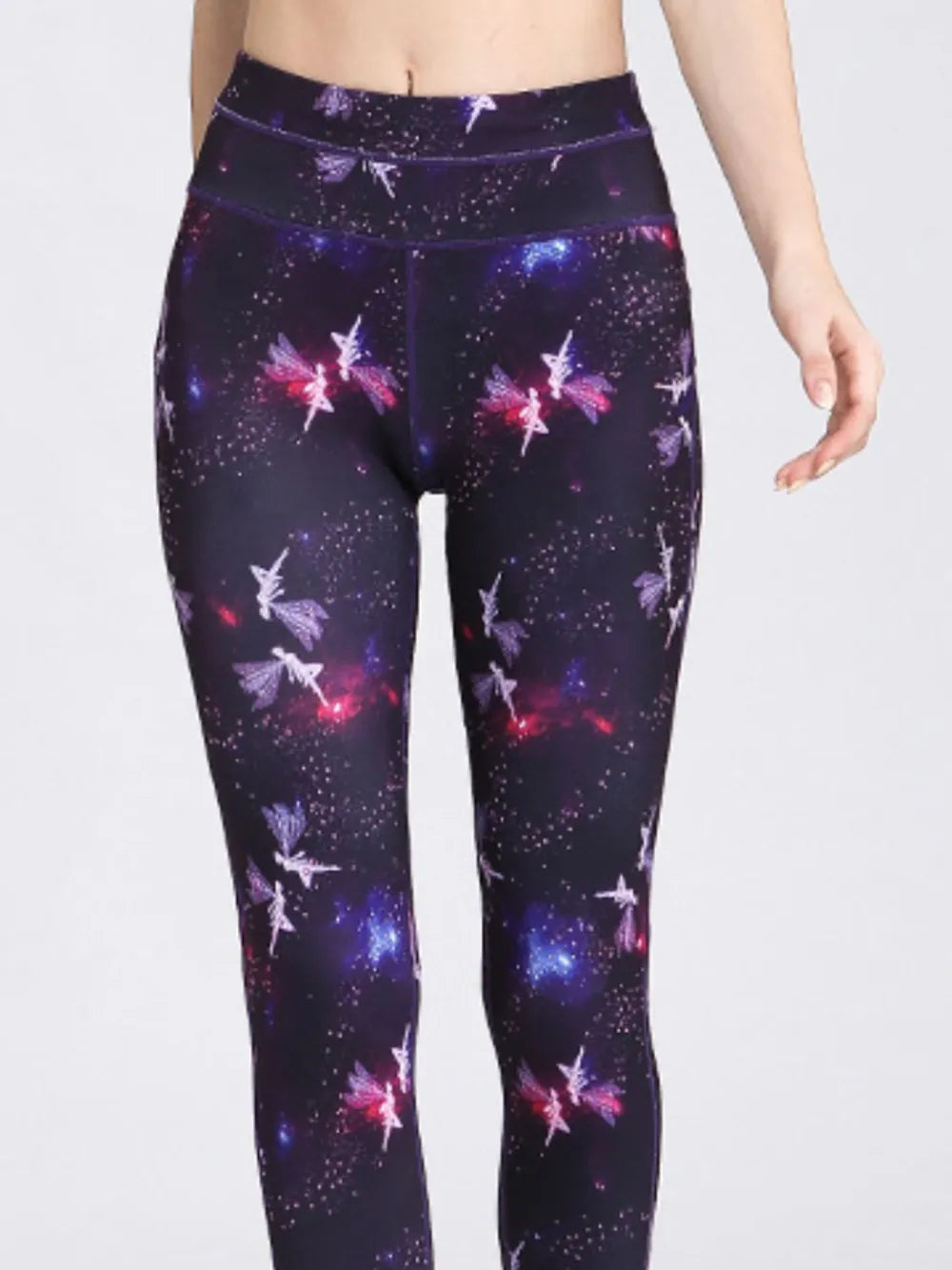 Printed Active High-Rise Waist Leggings