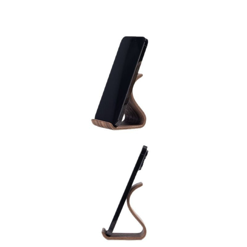 Simple Desktop Mobile Phone Stand Portable Wooden Lazy Bracket Holder
