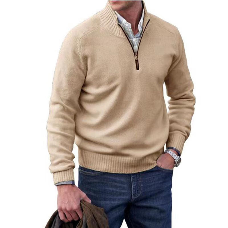 Men's 1/4 Zip Classic Collar Sweater