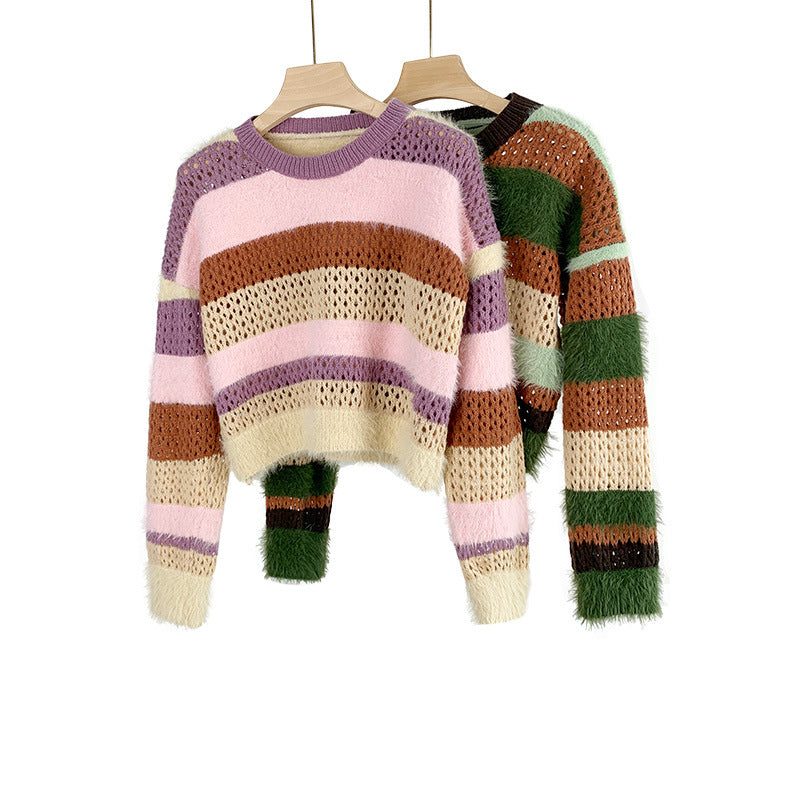 Colourful striped sweater