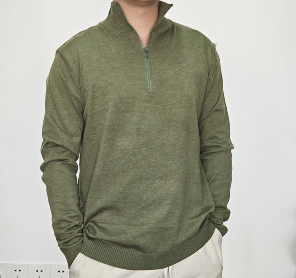Men's 1/4 Zip Classic Collar Sweater