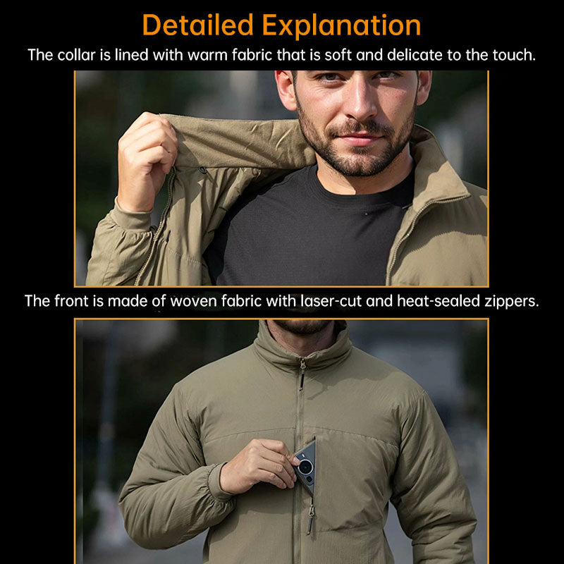 Lightweight Water-Resistant Padded Hooded Tech Jacket for Outdoors, Hiking & Daily Wear