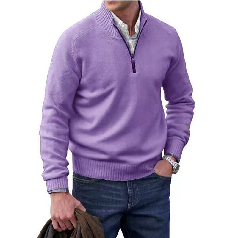 Men's 1/4 Zip Classic Collar Sweater