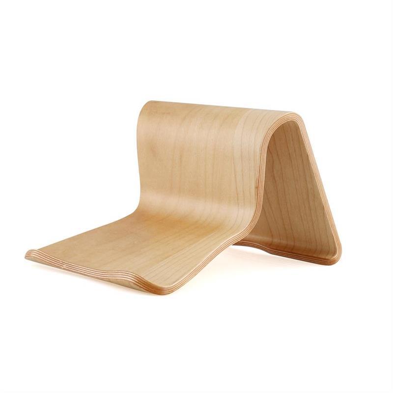 One-piece moulded wooden tablet and phone stand
