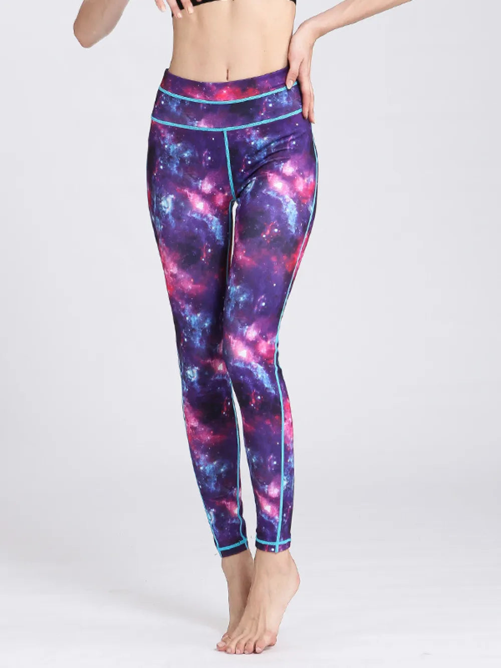 Printed Active High-Rise Waist Leggings