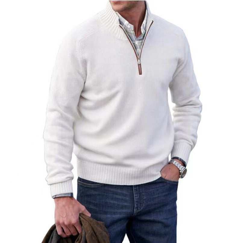 Men's 1/4 Zip Classic Collar Sweater