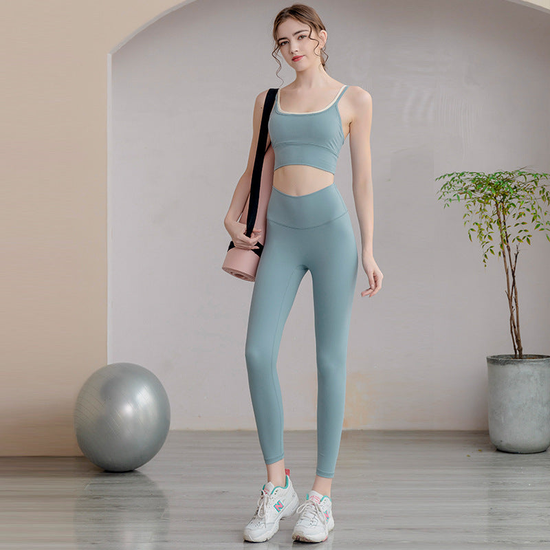 Yoga Pants & Bra 2-piece Matching Set/Pants/Bra