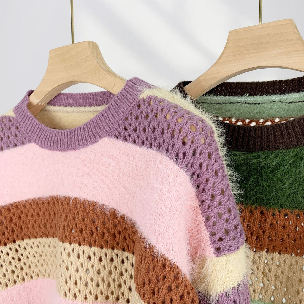 Colourful striped sweater
