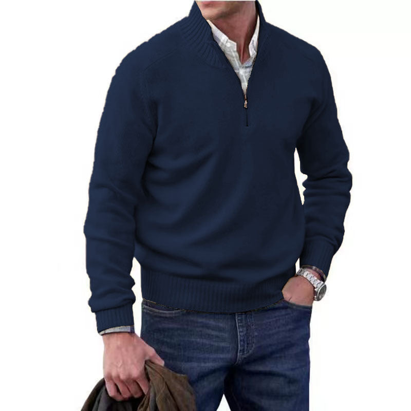 Men's 1/4 Zip Classic Collar Sweater