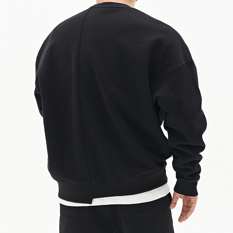 Loose-fit Panelled Crew Sweater