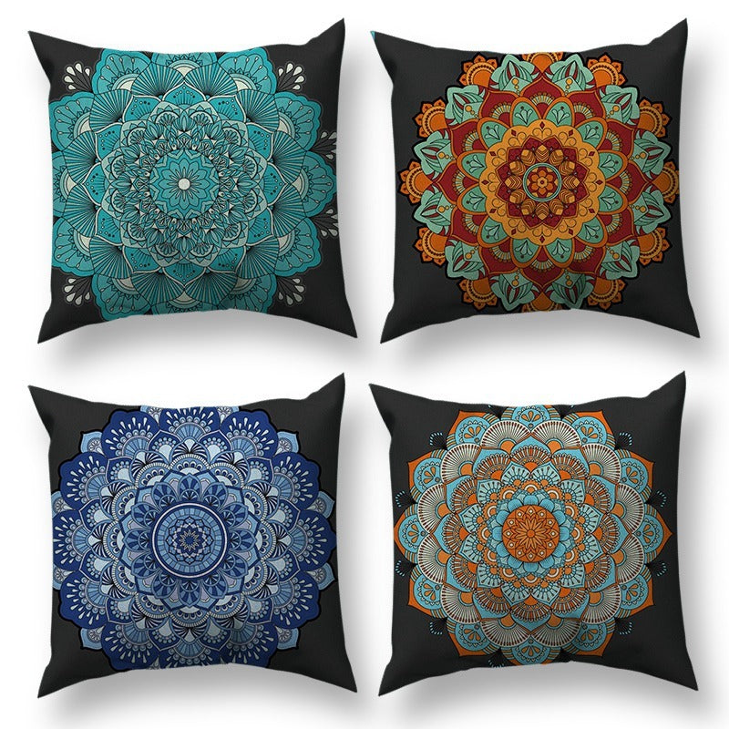 Short Plush Pillowcase Bohemian-Style Short Plush Material Sofa Cushion Cover