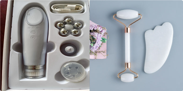 Natural Jade Face Care Roller Set