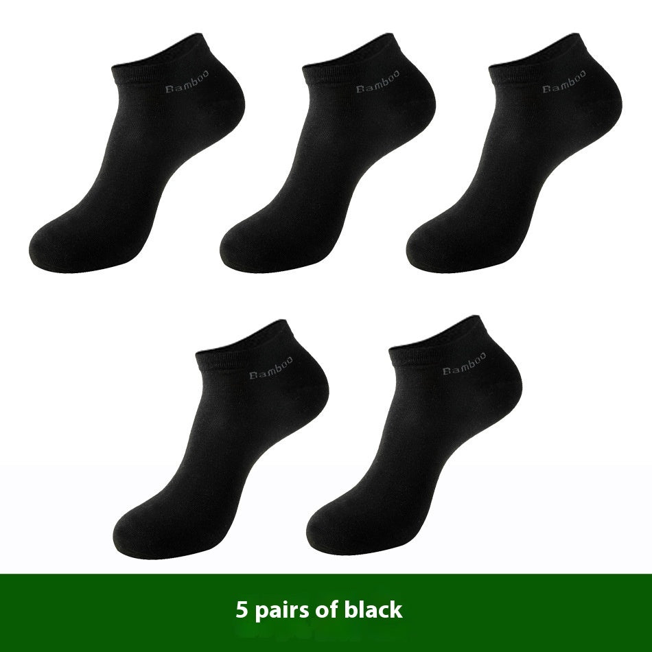 Men's Breathable Bamboo Fiber Trainer Short Socks
