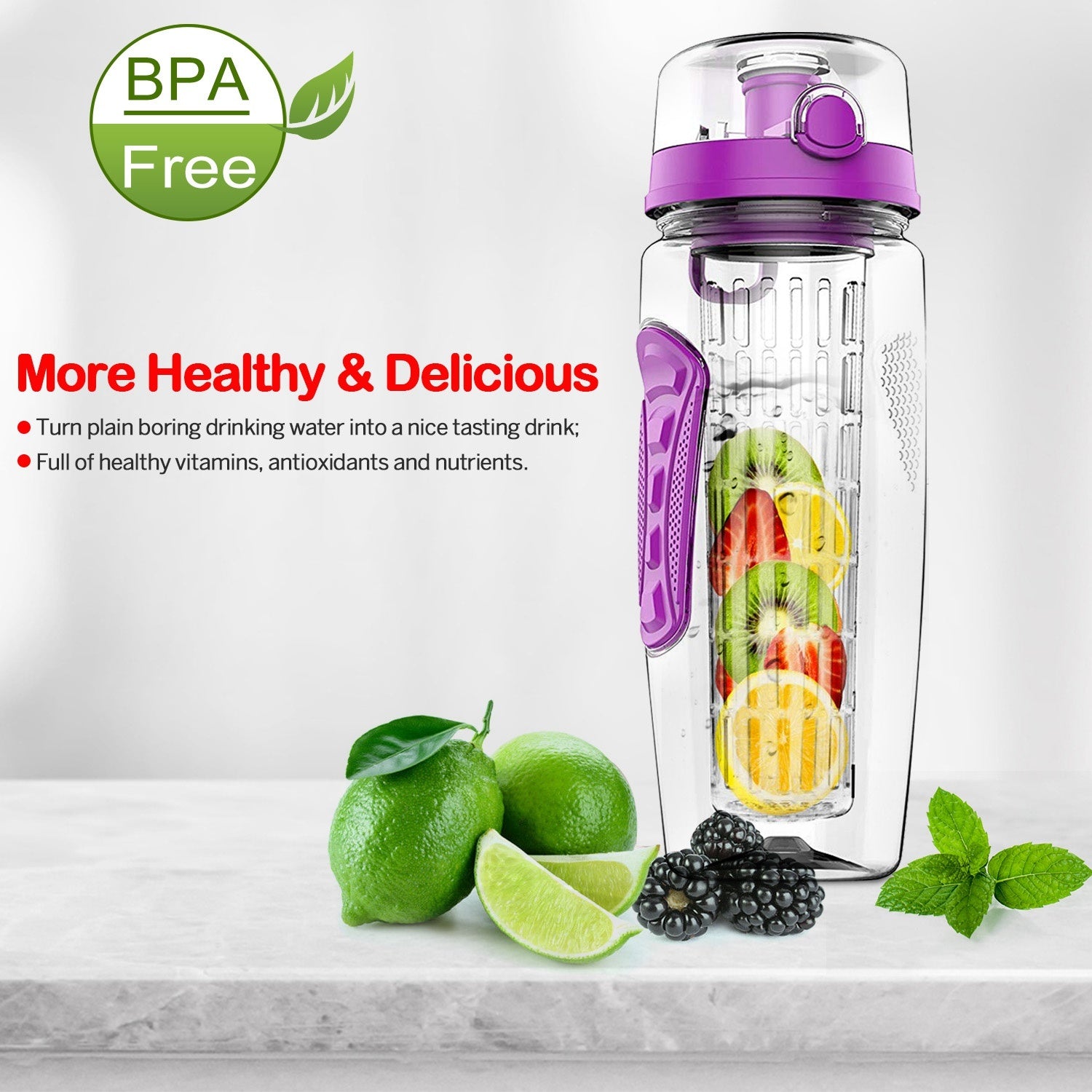 32oz Infusion Bottle with Sports Lid