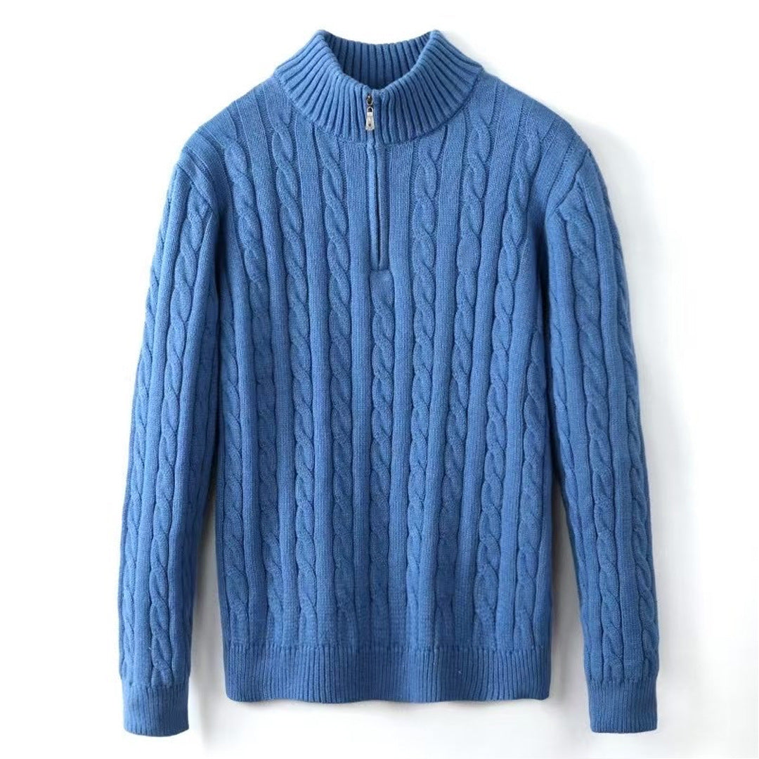 Cable-knit 1/4 Zip Jumper