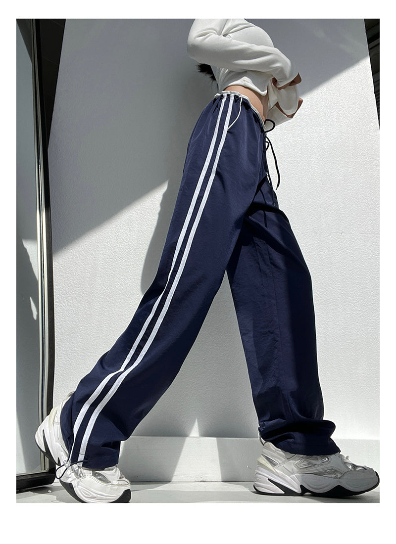 Stripped Low-waist Track Pants