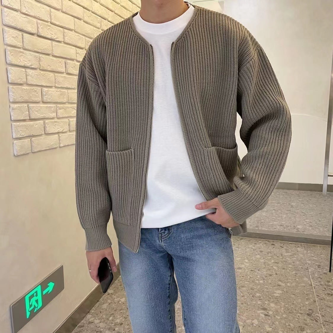 Full-zip Mid-weight Knitted Cardigan