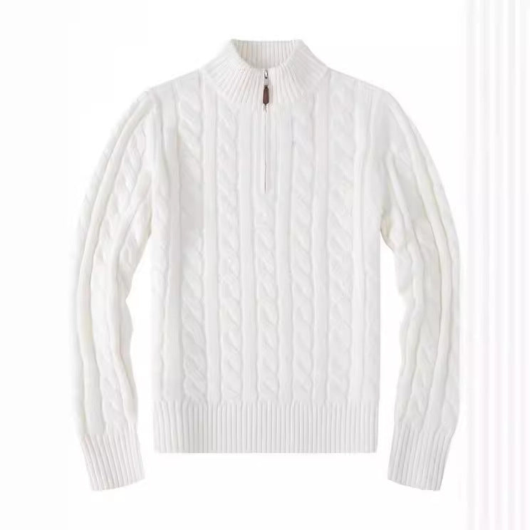Cable-knit 1/4 Zip Jumper