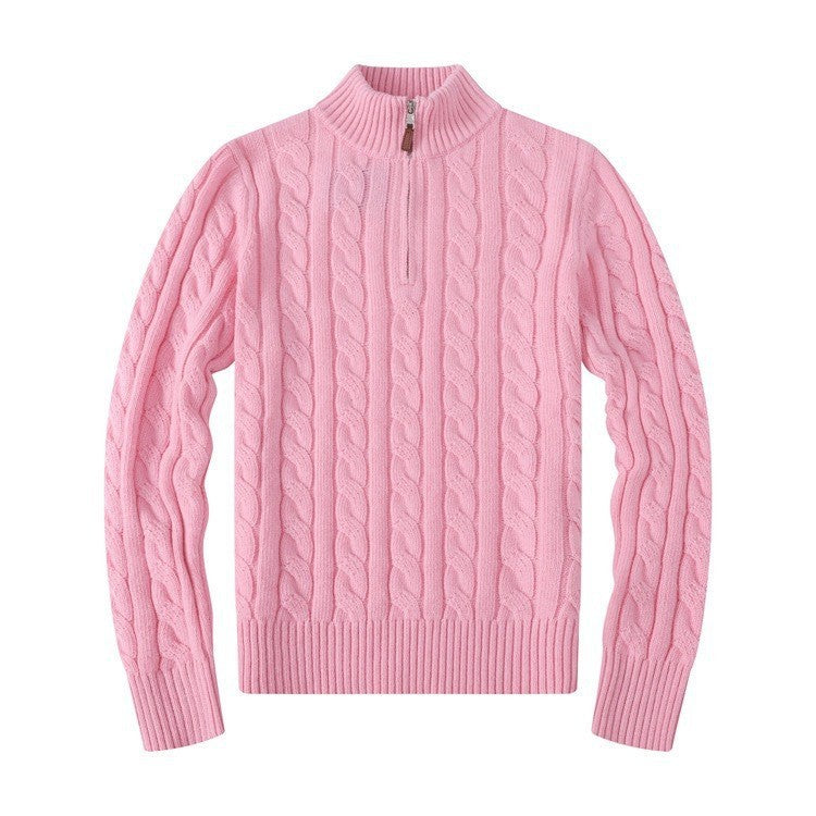 Cable-knit 1/4 Zip Jumper
